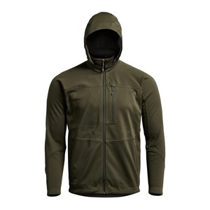 Logo personnalisé 100% polyester veste Softshell d'hiver en polaire thermique pour hommes longue capuche coupe-vent fermeture éclair veste de chasse en plein air - Product Image 1