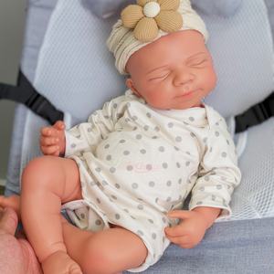 20 inch gesloten ogen PASCALE siliconen pasgeboren babypop open mond volledig siliconen lichaam zachte aanraking collectie speelgoed poppen - Product Image 3