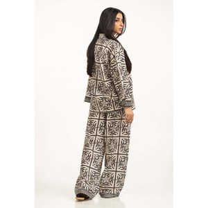 Pantalones de Corte Regular WM-COD-SS25-363B con Decoración Estampada - Product Image 2