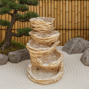 Fontaine en béton marron Niagara Garden 70 x 60 x 95 cm sans robinet - Product Image 4