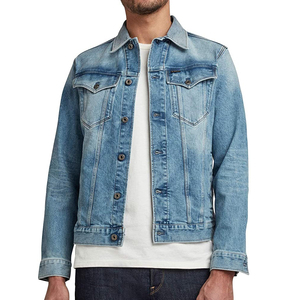 Veste en jean standard pour homme pour l'automne/hiver Respirante et coupe-vent Couleur personnalisée Veste en coton décontractée - Product Image 1