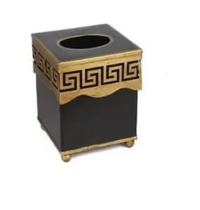 Caja de pañuelos decorativa de mesa de diseño clásico, caja de servilletas mate negra de Metal de alta calidad para decoración de mesa de Hotel, caja de pañuelos - Product Image 2