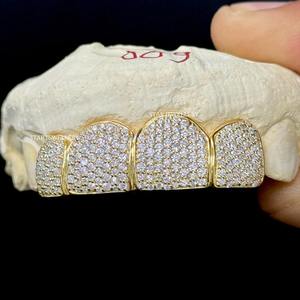 Joyería STAR, Grillz Dental Unisex de Plata de Ley 925 con Moissanita VVS de Corte Brillante, Estilo Cristiano Clásico, para Uso Diario - Product Image 1