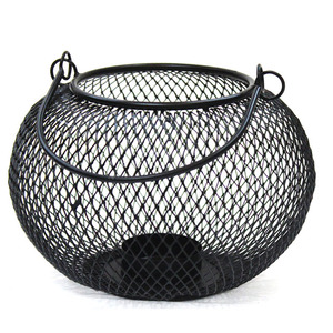 Modern Style <b>Black</b> Metal Wire Hanging <b>Lantern</b> with Handle Small Home Decorative <b>Lantern</b> for Events & Wedding - Product Image 5