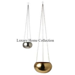 Colgador de macetas de diseño floral, maceta de diseñador de sombra antigua de latón hecha de corcho, forma redonda, última llegada, decoración hecha a mano para el hogar - Product Image 2