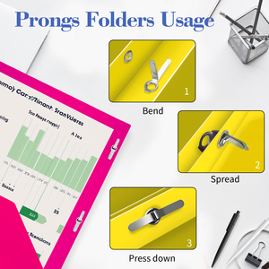 Biểu tượng tùy chỉnh văn phòng phẩm nhựa trường văn phòng Nguồn cung cấp trình bày kinh doanh thư mục hai túi 3 tinh thần prong thư mục - Product Image 2