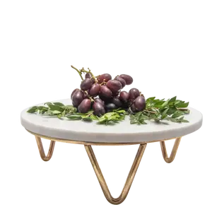 Support de gâteau en bois en métal de haute qualité durable conception personnalisée support de gâteau en métal à 3 niveaux élégant pour les fêtes d'événements de mariage d'anniversaire - Product Image 3