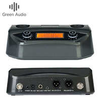 GAW-AS98 double microphone sans fil UHF karaoké micro fréquence réglable pour scène église fête spectacle