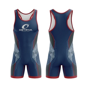 Trajes de Lucha Libre para Hombre Ostriya Intl, Spandex/Poliéster Elástico, Duradero, Ligero, para Entrenamiento y Levantamiento de Pesas, Personalizado - Product Image 1
