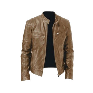 Muy cómodo logotipo personalizado su propio diseño abrigos de cuero para exteriores para hombres con chaqueta de invierno chaquetas de moda para hombres - Product Image 3