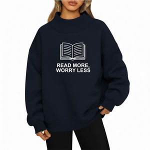 Sudaderas Extra Grandes de Lujo para Mujer, de Alta Calidad, Última Moda, con Logotipo Personalizado, Cuello Alto, Venta al por Mayor - Product Image 4