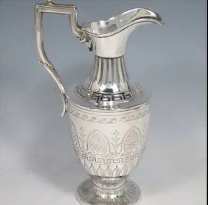 Tasses à eau plaquées cuivre martelées à la main et pichets en métal décoratifs pour la maison de restaurant d'hôtel pichets de style indien - Product Image 5