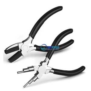 Pince à bijoux en acier inoxydable de haute qualité, acier au carbone, 2 pièces, outils de fabrication de bijoux, pliage de fil, perlage, bouclage, façonnage, bricolage - Product Image 1