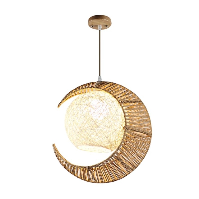 Artisan Handwoven Rattan Pendant Light for Interior Design Projects Sustainable Bamboo Wicker Ceiling Lamp