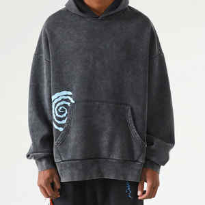Sudadera con capucha lavada con ácido de algodón 100% de alta calidad, sudaderas con capucha y sudaderas de estilo Vintage con tamaño de Color personalizado lavado con ácido de calle alta - Product Image 1