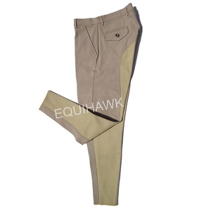 Pantalones de Montar a Caballo de Punto de Algodón Premium y Jodhpur con Bolsillo Cruzado, Corte Ajustado, Cierre de Cremallera, Diseño Personalizado - EQUIHAWK - Product Image 6