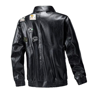 Veste bomber en cuir pour homme, mode de rue, vente en gros, tissu en toile, capuche, manches longues, finition douce, broderie de logo personnalisée - Product Image 3