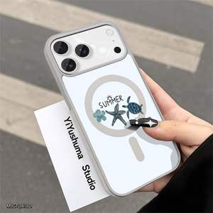 Funda Magnética para Teléfono con Diseño de Mariscos para iPhone 11 a 17 Pro Max, Funda Unisex de TPU Suave - Product Image 5