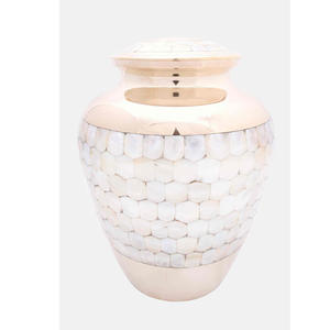 แม่ของมุกที่สง่างามทองเหลืองเผาศพโกศศพขี้เถ้าที่ขายดีที่สุดโกศมนุษย์เถ้าโกศที่มีคุณภาพพรีเมี่ยมในแบบฉบับโกศ - Product Image 1