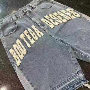 Nuevo 2025 venta al por mayor de alta personalización ZY hombres personalizados Y2k pantalones cortos de mezclilla bordados bolsillo trasero Streetwear Baggy Skate shorts - Product Image 5