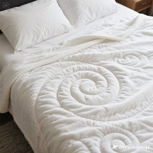 ผ้าห่มขนแกะเนื้อนุ่มลายนูนเกลียวสีขาวอบอุ่นขนาดคิงไซส์หรูหรา - Product Image 3