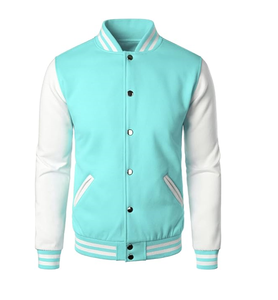 Dernière conception de veste universitaire personnalisée en laine haut de corps en cuir à manches de baseball respirant Standard grande taille vestes pour femmes - Product Image 1