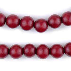 Guirlande de grosses perles en bois avec pompons, forme personnalisée et perles en bois colorées, façonnées et dimensionnées à la main, produit indien artisanal - Product Image 4