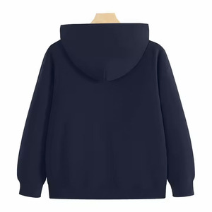 500 grammes LOGO personnalisé femmes sweat coton Polyester hiver épais blanc surdimensionné hommes pleine fermeture éclair sweats à capuche - Product Image 2