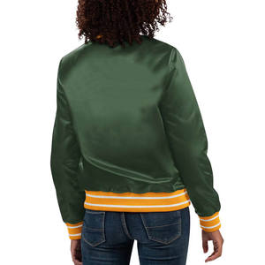 แจ็กเก็ตเบสบอลผ้าซาตินสำหรับผู้ชายและผู้หญิงเสื้อแจ็กเก็ตเบสบอลผ้าซาตินแต่งสีล้วนสำหรับฤดูหนาว - Product Image 6