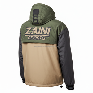 Chaqueta cortavientos de nailon Premium 160 GSM, diseño gris Oliva Beige, logotipo bordado personalizado, chaqueta cortavientos para exteriores para hombre - Product Image 4