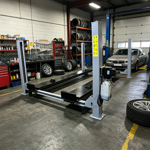 Elevador de tijera hidráulico portátil de altura media para vehículos, rampa elevadora de 1.2M de altura y 4T de capacidad, elevador de coches impermeable para uso en exteriores. - Product Image 5