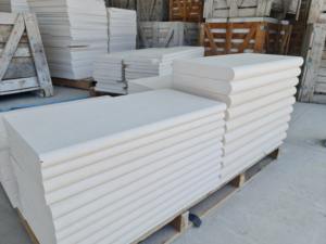 Cubierta de piedra caliza blanca pura de calidad superior personalizable 2023 Acabado pulido suave contemporáneo Venta caliente al por mayor Turquía - Product Image 6