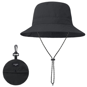 หมวกทรงจีบชาวประมงกลางแจ้งสำหรับทุกเพศหมวกซาฟารีกันน้ำและบรรจุได้พร้อมเชือกสำหรับการเดินป่าป้องกันแสงแดด - Product Image 1