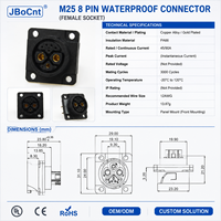 Boîtier en nylon étanche JBoCnt M25, 8 broches en option, prise hybride 45A pour échange de batterie de moto électrique