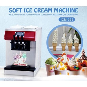เครื่องทำไอศกรีมนุ่ม Kolice ICM-335 แบบตั้งโต๊ะ 3 รสชาติ ผลิตน้ำแข็งได้ 40-45 ลิตร/ชั่วโมง ทำจากสแตนเลส ใช้ไฟ 110/220V ได้รับมาตรฐาน CE ETL - Product Image 3