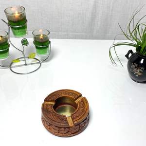 ที่เขี่ยบุหรี่ไม้แกะสลักทำด้วยมือที่เขี่ยบุหรี่ทำด้วยมือไม้ที่ทำด้วยมือสวยงาม - Product Image 2