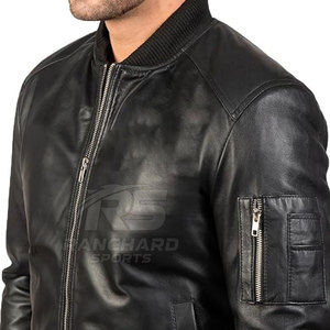 Chaqueta Bomber de Cuero Elegante para Hombre, Abrigo de Invierno Cómodo, Moderno y a la Moda, Suave, Cálido, Transpirable y Ecológico - Product Image 6