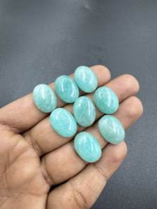 Piedra preciosa suelta de amazonita de calidad garantizada, corte de cabujón de forma ovalada, fabricación de joyas verdes, usos, piedra preciosa de amazonita Natural a la venta - Product Image 3
