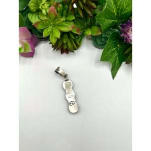 Colgante de plata de ley turquesa Golden Hill de Travis Jim con engaste de bisel, patrón de números en oro rosa, joyería de platino. - Product Image 5