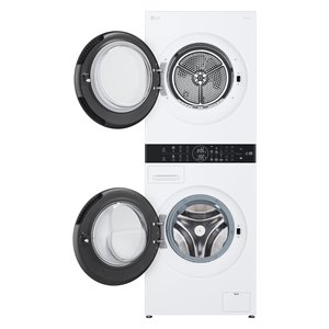 Lavasciuga 12 + 10 Kg WASHTOWER WT1210WWF AI DD Blanco y Negro clase AC 1400 giri/min (60x66x165,5cm) - Product Image 2