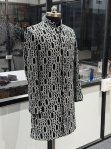 <b>Men</b>’s Designer Indo Western Sherwani Jacket – Black & White Geometric Embroidered Bandhgala for Wedding & Party Wear - Product Image 3