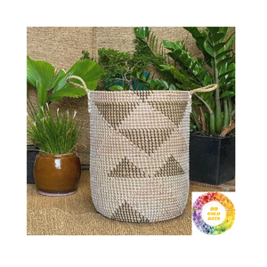 Natural Seagrass Belly <b>Basket</b> Handwoven Storage Adds Rustic Charm Ideal for Magazines <b>Toys</b> and Everyday Home Use - Product Image 3