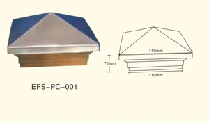 Tapa de poste cuadrada duradera, cubierta resistente a la intemperie para postes de madera, vallas, cubiertas, buzones, muebles para el hogar de uso General para apartamentos - Product Image 3