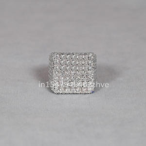 Impresionante nueva llegada de los hombres de 14kt oro blanco Hip Hop joyería laboratorio cultivado diamantes VVS claridad para bodas fiestas fábrica al por mayor - Product Image 1