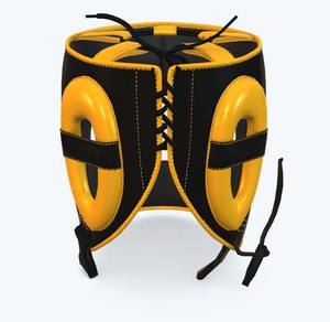 Protector de cabeza de cuero Premium con marco de hierro para boxeo, MMA y Maui Thai, protector de cabeza de boxeo de entrenamiento de diseño personalizado profesional - Product Image 4