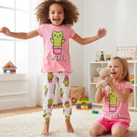 Fournisseur d'usine, ensembles de pyjamas pour enfants, vêtements pour filles résistants aux flammes, commande en gros, service OEM personnalisé