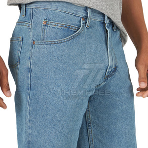 Pantalones Cortos de Mezclilla Casuales Transpirables de Algodón 100% Hechos a Medida, Estilo Nuevo, Color Sólido para Hombre, Hechos en Pakistán - Product Image 4