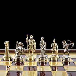 Jeu d'échecs de l'armée romaine grecque de Manopoulos, parfait pour le divertissement en intérieur et pièce décorative pour la maison, fabriqué à la main en Inde - Product Image 3