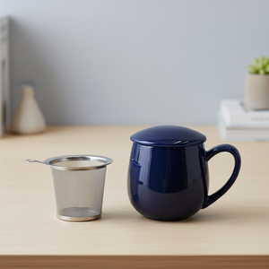 Good Quality 3458977La Heat-Resistant Durable Porcelain Teacup W/Lid Northern Europe Style <b>Infuser</b> Glazed Coating for Daily Use - Product Image 2