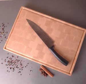 La mejor tabla de cortar rectangular de madera con mango 12mm de espesor Durable Apto para lavavajillas - Product Image 1